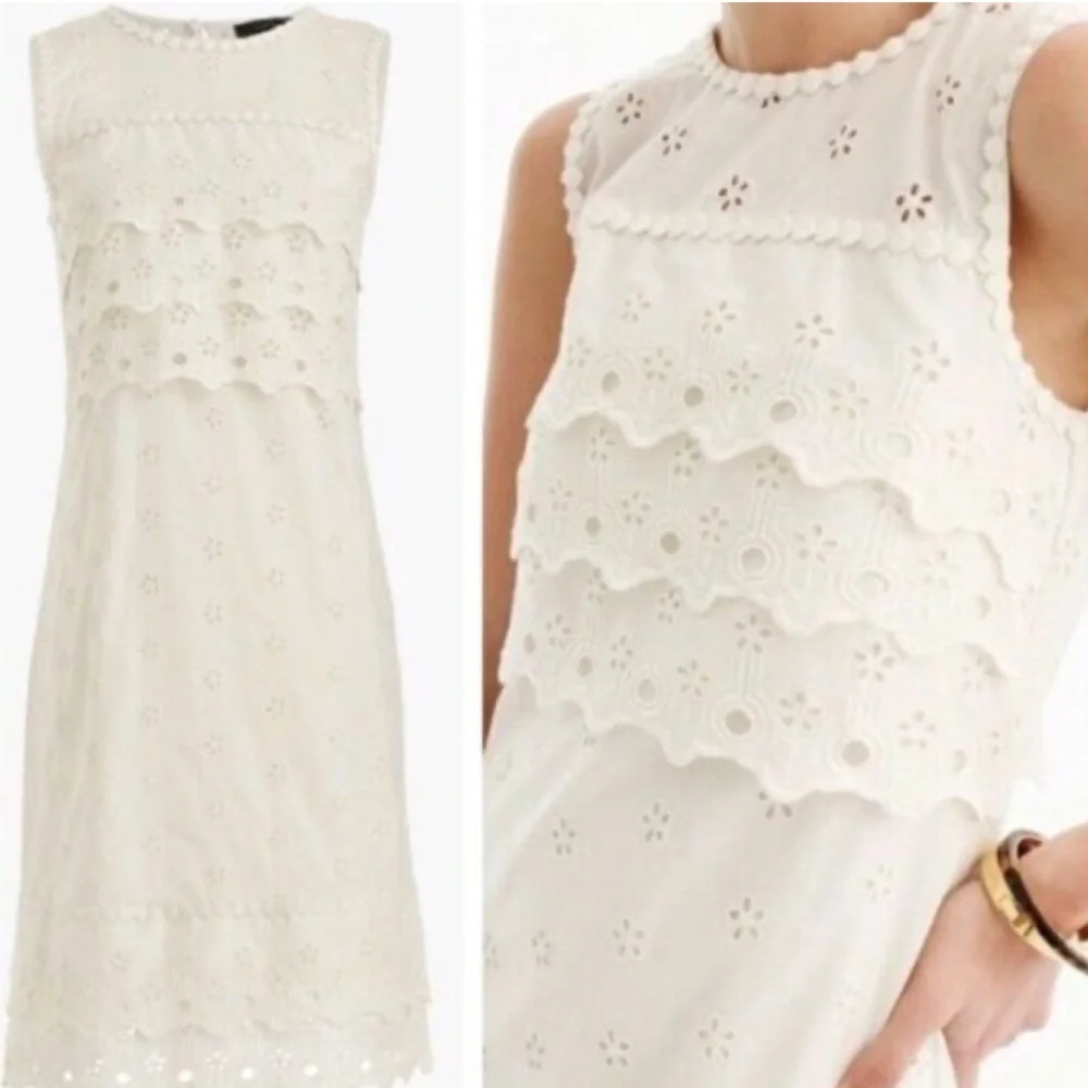J. Crew Cream Eyelet Dress